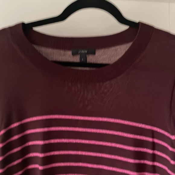 J. Crew Merino metallic stripe sweater L - Picture 3 of 3